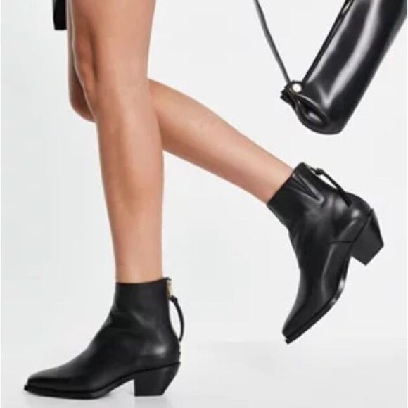 Revolve AllSaints Lenora Leather Ankle Boots NWOT - Picture 1 of 11